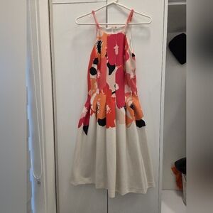 Calvin Klein Floral Dress in Pink and Orange